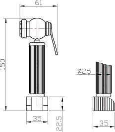 Milacio Гигиенический душ Almeria MC.801.SL серебро – фотография-2